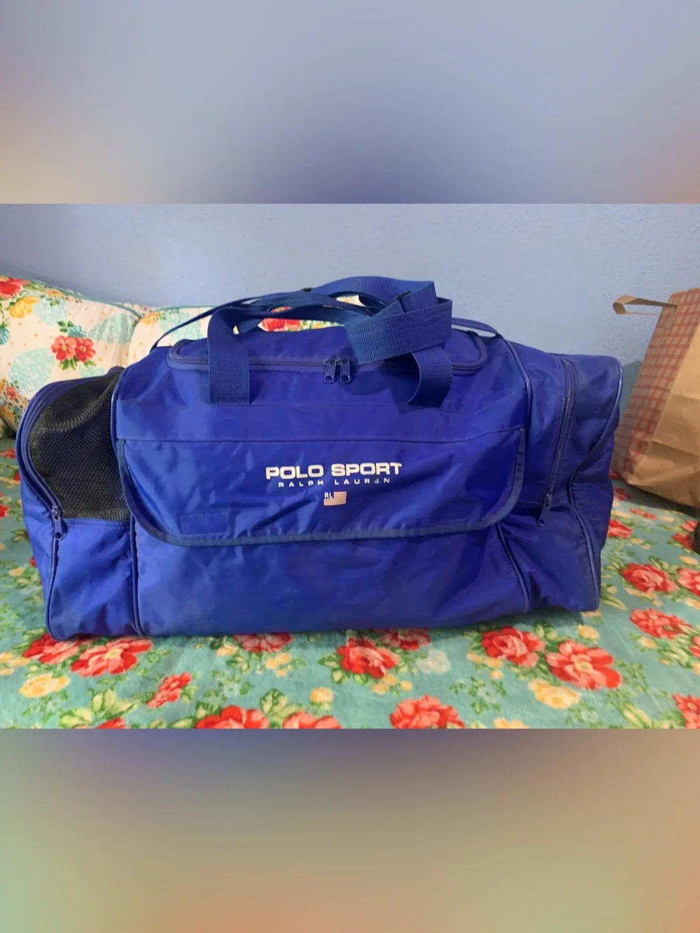 Vintage Ralph Lauren Polo Sport Blue Duffle Bag